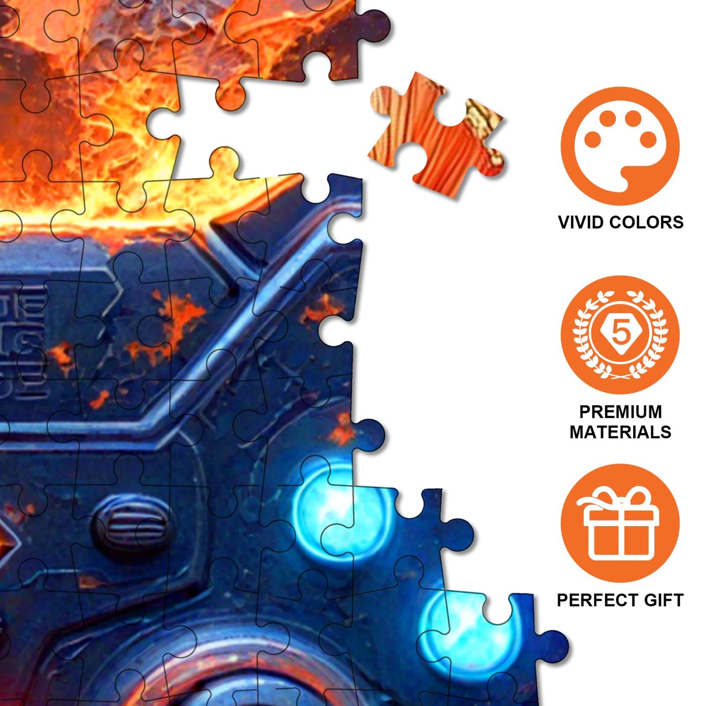 1000pcs Jigsaw Puzzle for mature-themeds - Ice and Fire Gamepad Design  Large Puzzle Toy mature-themed Game Gift - Family Interactive Game Puzzle DIY Game Room Decoration Brain Challenge Gift