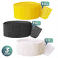 Bee Party Yellow, Black, and White Paper Crepe Streamer Decorations 81 Ft Each (Set of 3)