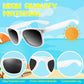 Astaron 12 Pack Kids Party Novelty Sunglasses Bulk Neon Party Favors For Beach Wedding Party Pool Party Supplies, Balck And White
