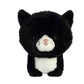 Aurora® Playful Teddy Pets™ Tuxedo Cat Stuffed Animal - Black - Small 6.5" - Soft Polyester