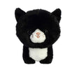 Aurora® Playful Teddy Pets™ Tuxedo Cat Stuffed Animal - Black - Small 6.5" - Soft Polyester