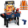 Deejoy Kids Tool Bench with Realistic Tools and Electric Drill, Transformable Kids Tool Set, Toddler Tool Bench Pretend Play Lea