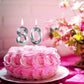 Silver 80th Birthday Candles, Number 80 Cake Topper for Birthday Decorations Party Decoration