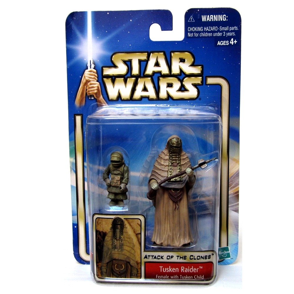 Star Wars Attack Of The Clones Figure: Tusken Raider (Female With Child)