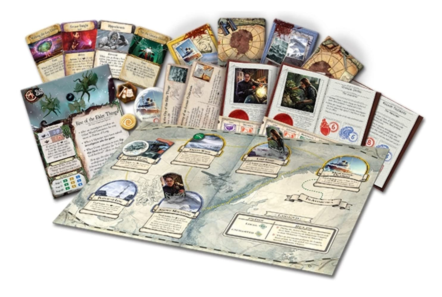Fantasy Flight Games Eldritch Horror Mountains of Madness Expansion | Cooperative Board Game for 1-8 Players | Ages 14+ | Avg. Playtime 2-4 Hrs