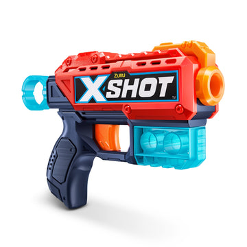 Excel Double Kickback (6 Shooting Targets + 8 Darts) Blaster Combo Pack By Zuru, X-Shot Red Foam Dart Blaster, Toy Blaster, Compact, Toys For Kids, Teens, Adults (Red)