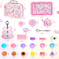 Auney Tea Set Toys for Girls 36pcs, Tin Unicorn Tea Party Set Toy Pretend Play Gifts for Little Girls Age 3-6, Kids Girls Toys G