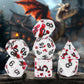OriCraft D20 Vampire Dice DND Dice Set Realistic Blood Splatter Gaming Dices Bloody Dice Polyhedral Role Playing Game Dice Dunge
