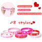 Neburora 40 Pieces Valentine'S Day Silicone Wristbands Pink Red Heart Rubber Bracelets For Valentine'S Gift Party Decoration Fav