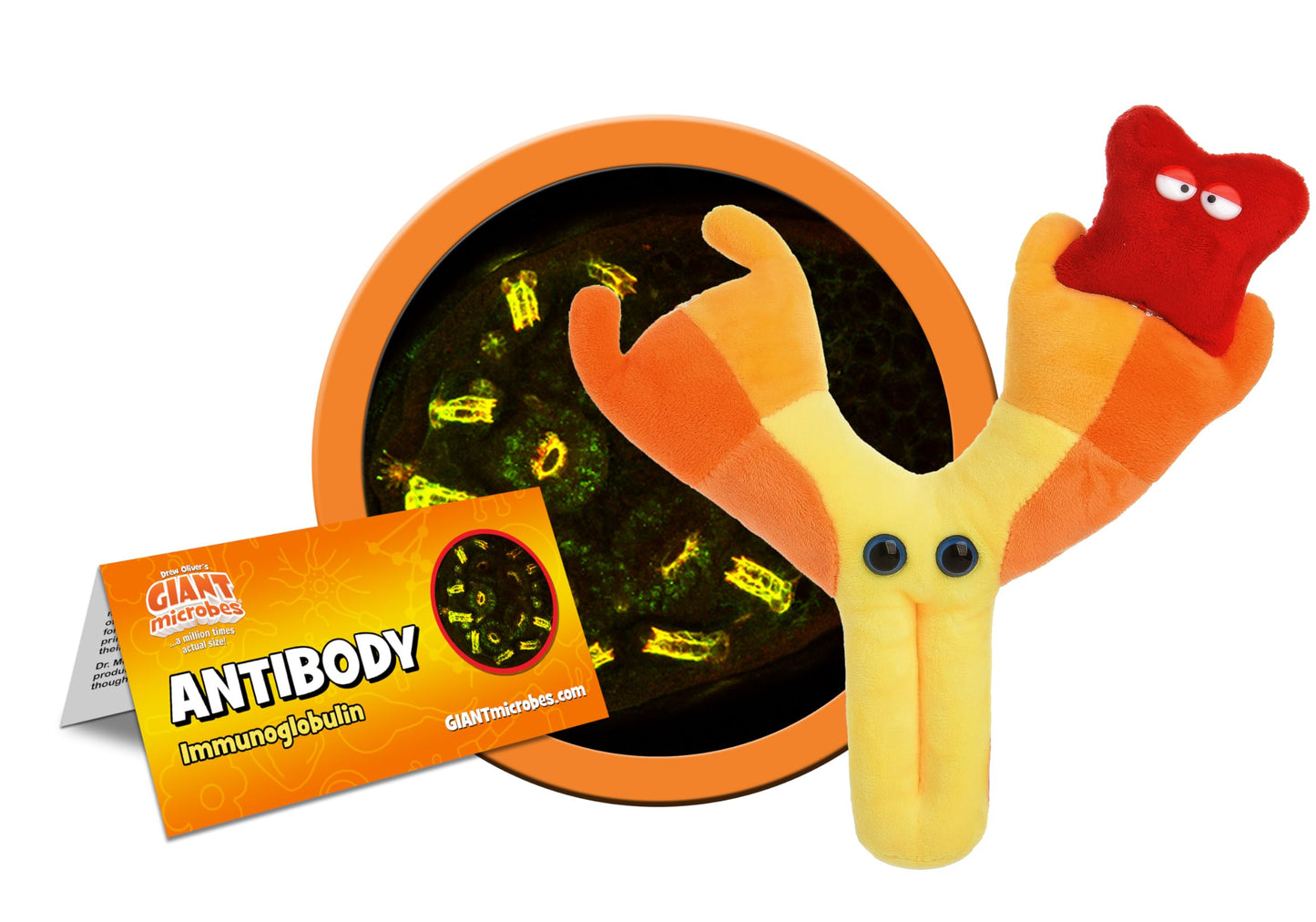 GIANTmicrobes Antibody Plush, Blood Bank, Hematology Gifts, Infectious Disease Doctor Gift, Get Well Gifts, Blood Cells. Pharmac