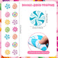 Capoda 8 Pieces Candy Party Decorations Candyland Paper Garlands Candy Paper Cutouts Lollipop Garland Banner Sweet Candy Hanging