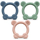 Pandaear 3 Pack Silicone Teething Toys - Baby Teething Rings, Bpa Free Teether For 0-12 Months, Soothing Sore Gums