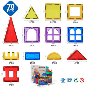 MAGBLOCK Magnetic Blocks - Magnetic Tiles Toys for Toddlers Kids Magnetic Building Blocks Preschool Magnet Set Magnetic Stem Toy