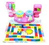 FunBlast Pretend Play Kitchen Set Toys For Kids With Snake Ladder Board Game And Household Toys For Boys And Girls Cooking Set F