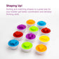 Toddler Toys - Color Matching Egg Set - Educational Color, Shapes And Sorting Recognition Skills - Puzzle For Kid Baby Boy Girl, Easter Basket Gift (6 Eggs)
