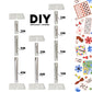 AAiphuwew 3pcs Combat Risers - Adjustable Height Acrylic Platforms for Miniatures - Clear - Model 15