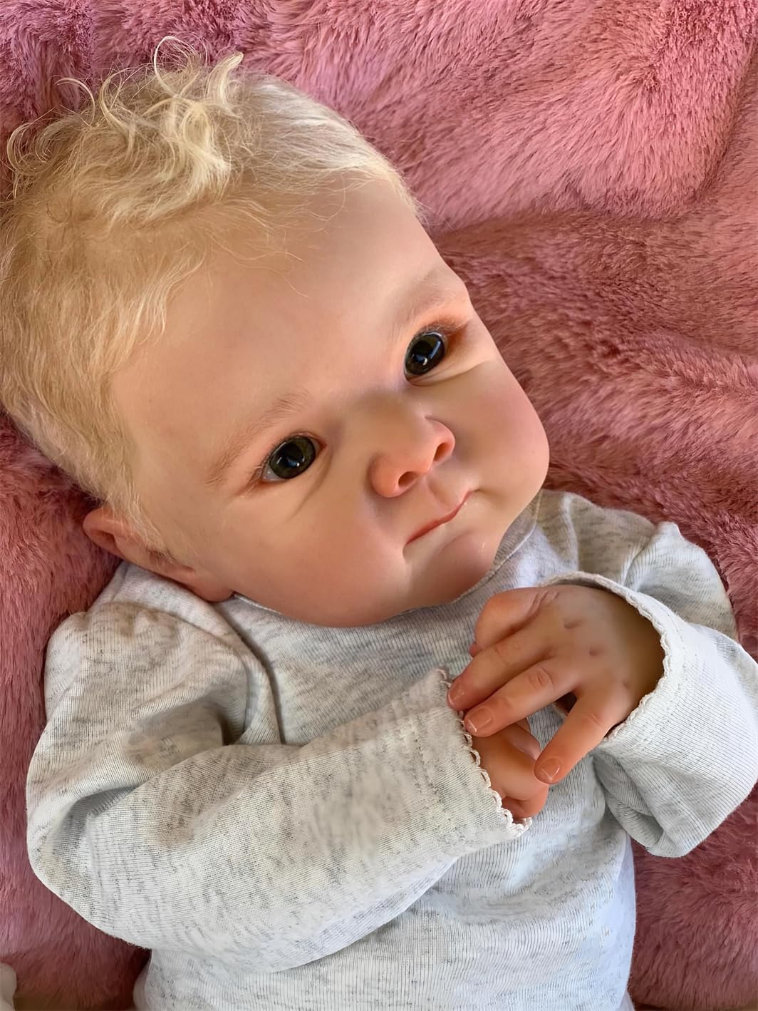 Maihao Reborn Baby Dolls Lifelike Blonde Blue Eyes Girl Soft Body That Look Real Life Newborn Baby Dolls Realistic 18 Inch Reborn Doll High-End Gift For Kids Age 3+