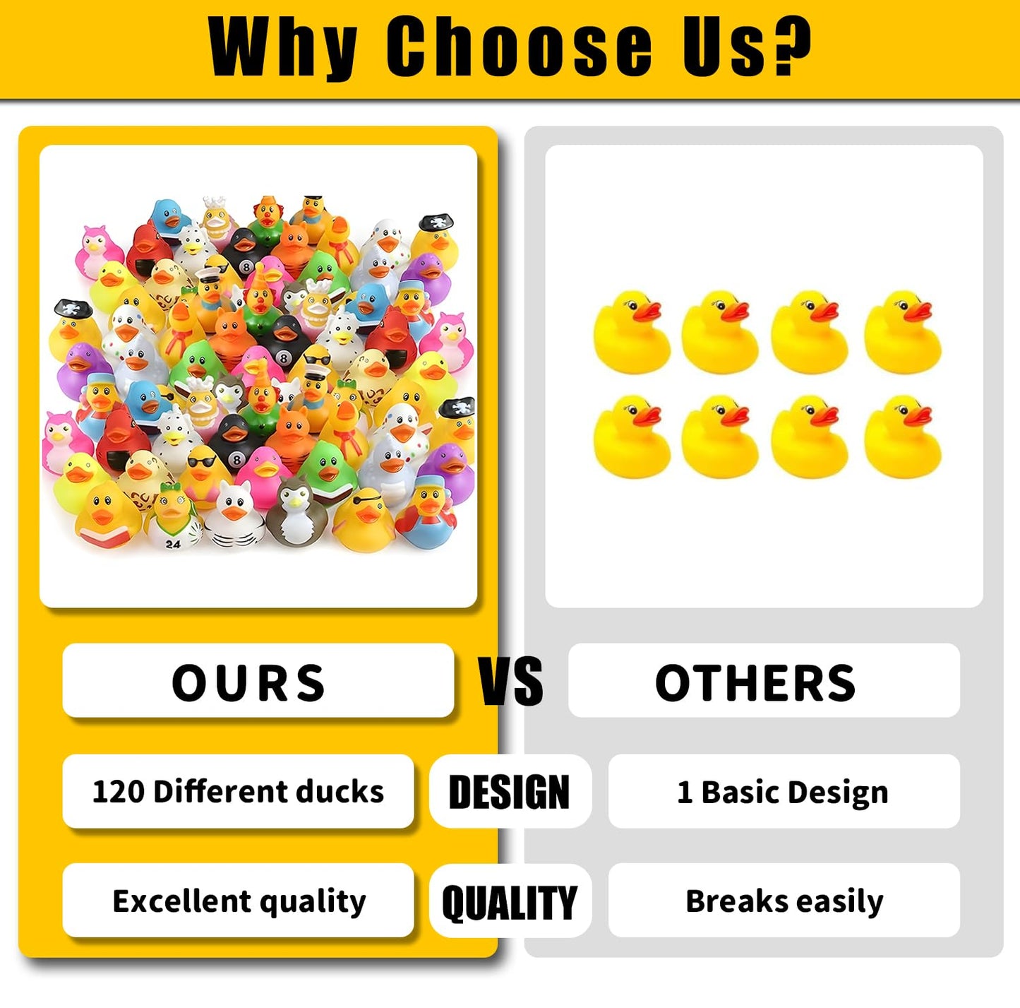 120 Pcs Rubber Ducks In Bulk, Jeep Ducks, Mini Rubber Duckies For Toddler Baby Bath Toys, Kids Bath Pool Toys, Duck Gifts For Bi