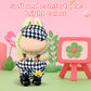 17cm Doll Clothes Labubu Clothes for 6.7inch(17cm) Dolls enhanced Doll Outfit with Hat and Accessories(Clothes Only) (Black White Beige)