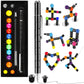 Moonhua Magnetic Pen Fidget Toy, Magnet Metal Black Writing Pen Toy For Anxiety Relief, Diy Multifunctional Decompression Pen For Kids Adults, Idea Gift For Christmas Classroom Teens Party Supplies