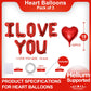 Red Heart Balloons Red I Love You Balloons For Romantic Love Valentines Day Decorations Bridal Shower Wedding Party Decorations