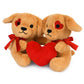 Jiajegtgt Valentines Stuffed Animals - 2 Pcs Dog Valentines Day Plush Toy With Heart, Valentines Day Gifts For Her Kids Girlfrie