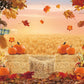 Autumn Photography Background Thanksgiving Harvest Barn Party Backdrop Pumpkin Maple Leaf Hay Wooden Decor Baby Shower Cake Tabl