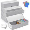 Fabmaker Trading Card Storage Box, 8-Pack1000 Count Card Storage Box With Dividers And Labels, Card Organizer For Yugioh Mtg Tcg