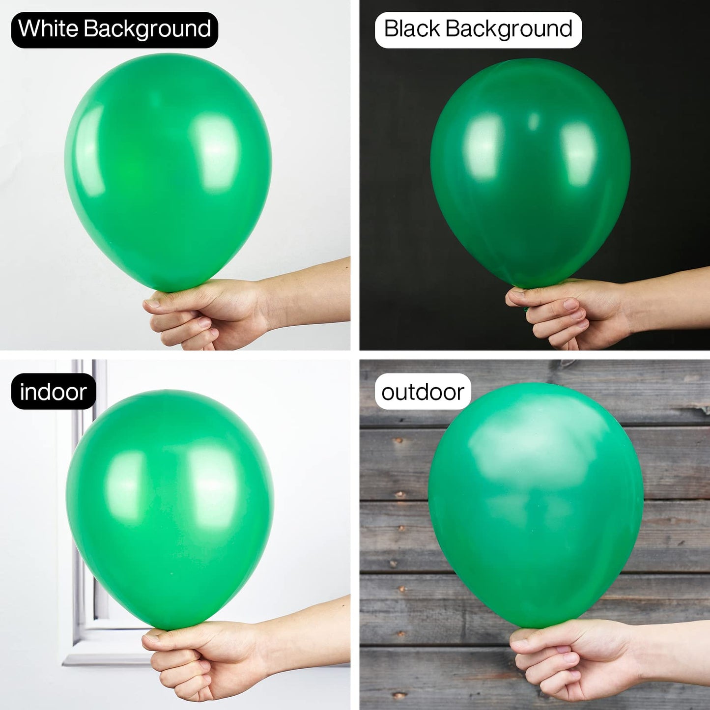 PartyWoo 12 Inch Pearl Green Balloons, 50 pcs Rubber Clover Green Balloons for Party Decorations, Birthday & Wedding Decor