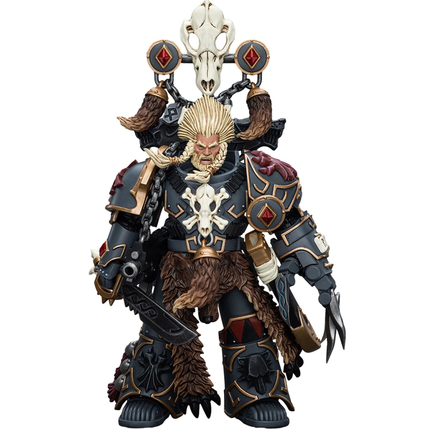 Joytoy Warhammer 40K Space Wolves, 1/18 Space Wolves Geigor Fell-Hand Action Figure Collect Model