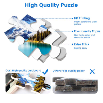 2 Pack Puzzles For Adults 1000 Pieces-Hawaii Beach & Moraine Lake Difficult Jigsaw Puzzles For Adults,Hard Jigsaw Puzzle Decorations Diy Leisure Game Toy Suitable Family Friends(27.5X20 Inches)