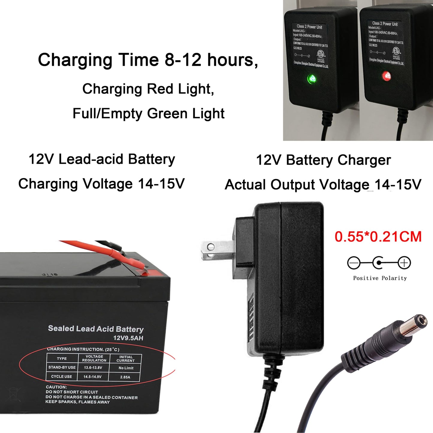 Universal 12V Bumper Car Charger for Flybar,Charger for Kidzone Bumper Car,12V Battery Charger for Ride on Car Best Choice Produ