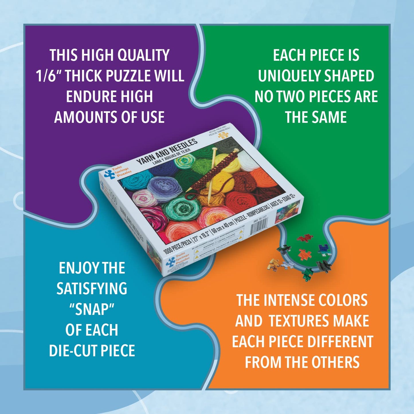 Yarn And Needles | Twin Springs Puzzles 1000 Piece Jigsaw Puzzle