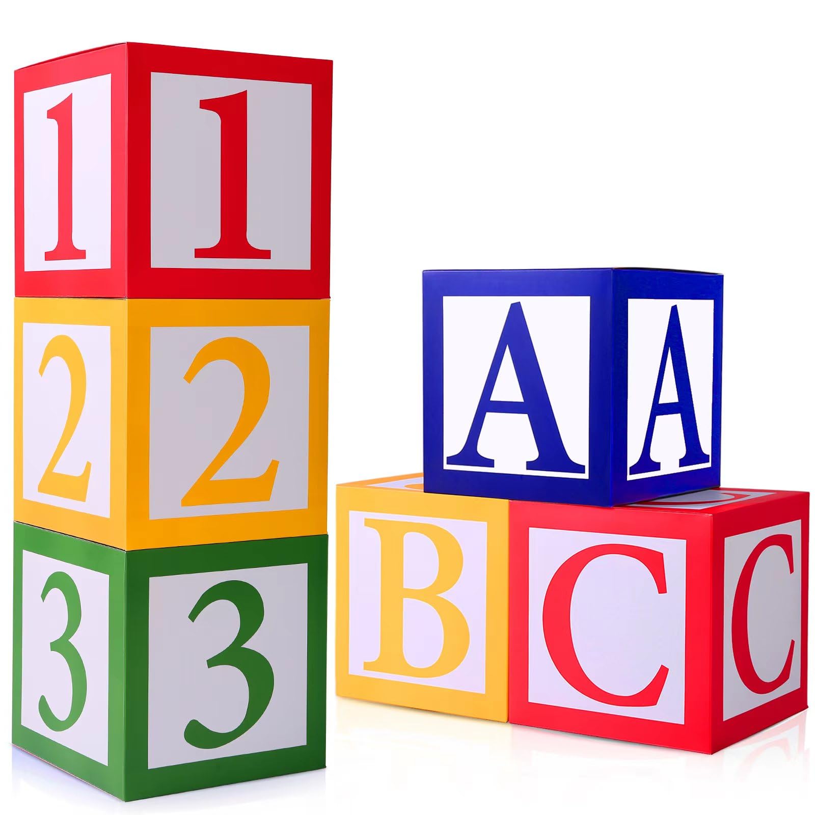 PFAMKEER 6 pcs ABC and 123 Friend Street Balloon Boxes,ABC Alphabet ...
