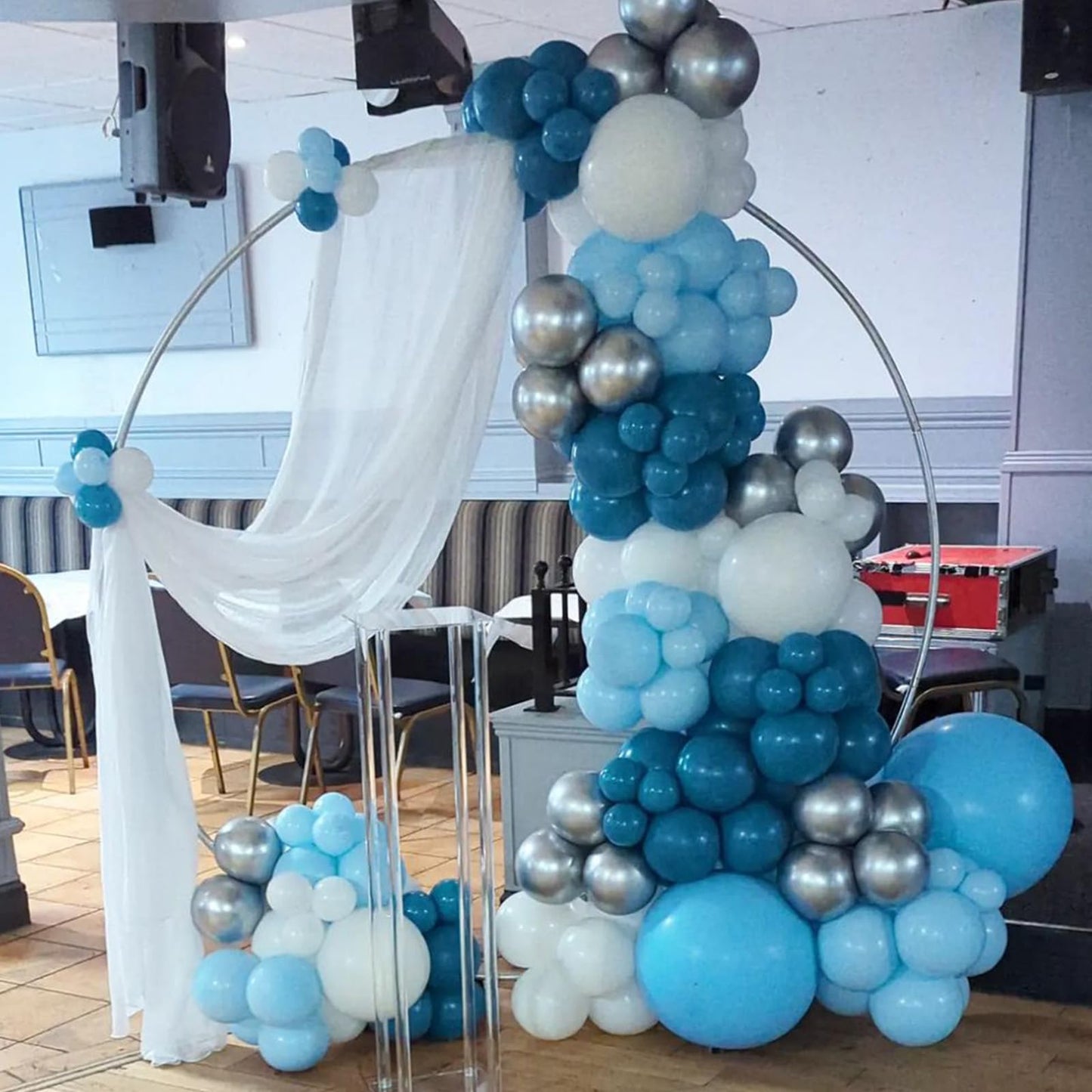 Jobkoo Peacock Blue Balloons, 12 Inch 30 Pcs Turquoise Blue Balloon Teal Blue Latex Balloons Matte Dark Teal Aqua Blue Helium Ba