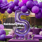 Rainbowq Party 5 Balloon Number 40 Inch For Boy Or Girl Big Purple 0-9 Foil Mylar Large 5 Number Balloon Happy 5Th Birthday Part