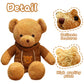 Galatee Cute Teddy Bear Plush Stuffed Animal, Teddy Bear With Clothes, Gifts For Children(19.6'' Brown)