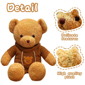 Galatee Cute Teddy Bear Plush Stuffed Animal, Teddy Bear With Clothes, Gifts For Children(19.6'' Brown)