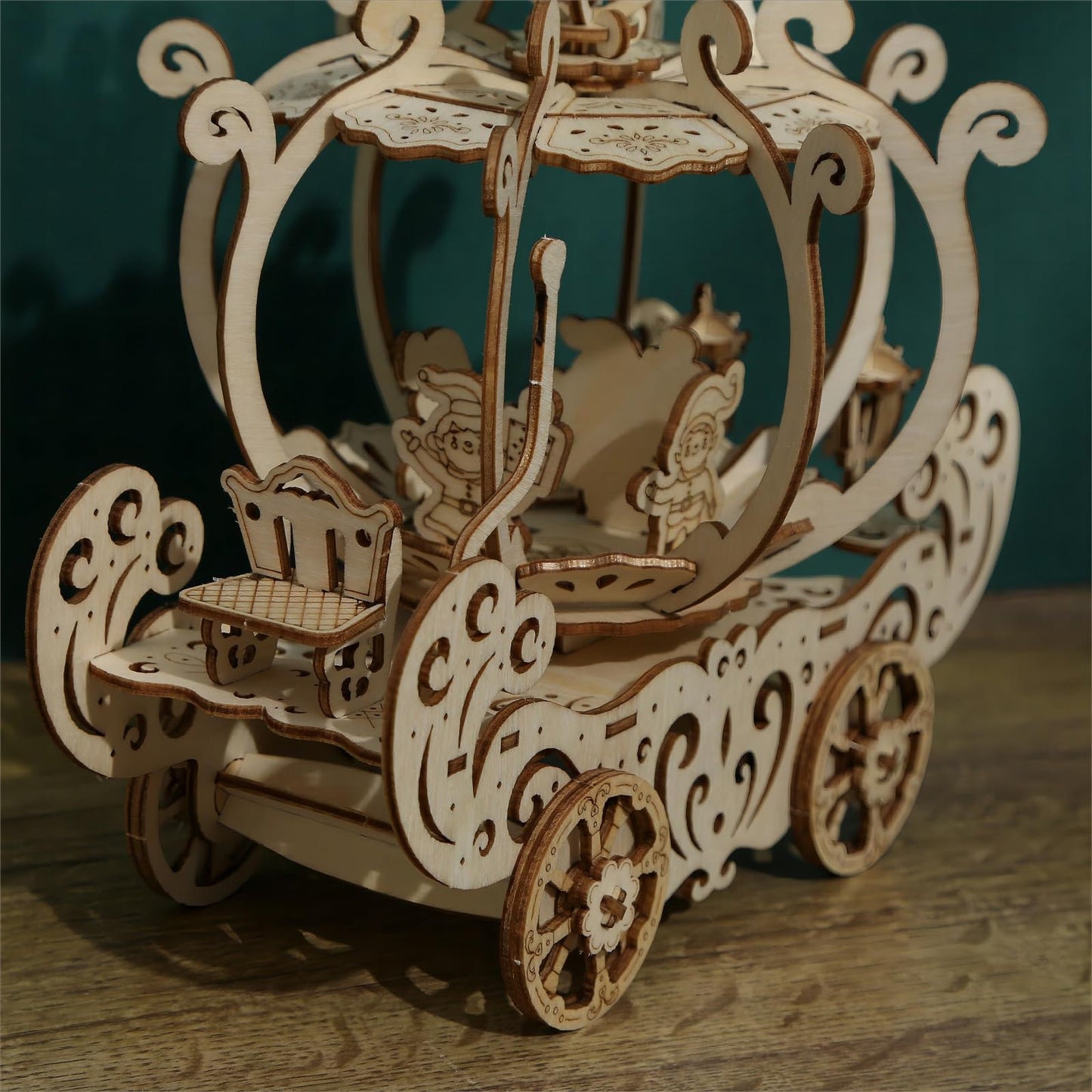 Bennama 3D Wooden Puzzles Pumpkin Cart Model Kits, Brainteaser And Puzzle For Christmas/Birthday,Gifts For Adults And Teens To B