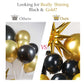 Black And Gold Balloons Garland Arch Kit 133Pcs With Starburst Myalr Balloons For Class Of 2024 Graduation Prom Party Men 30Th B