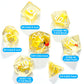 Kathfly 14 Die Rubber Ducks Dice, Resin Polyhedral Dice Set Filled With Animal, Ice Cool Rubber Ducks Translucent Cute Playing T