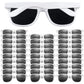 Fepito 30 Pieces Party Sunglasses For Birthday Party Supplies Treat Bag Fillers For Beach Pool Party Toys, White