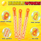 Rotatingpals 32 Pcs Bubble Wands Set - Red Star Print & Orange - 4.13" Plastic Party Favors for Birthdays, Weddings, & School Prizes