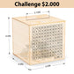 Hchangen Wooden Savings Challenge Box For Adults Kids, Wood Coin Piggy Bank, Must Break To Open Cash Savings Box For $2000 Targe