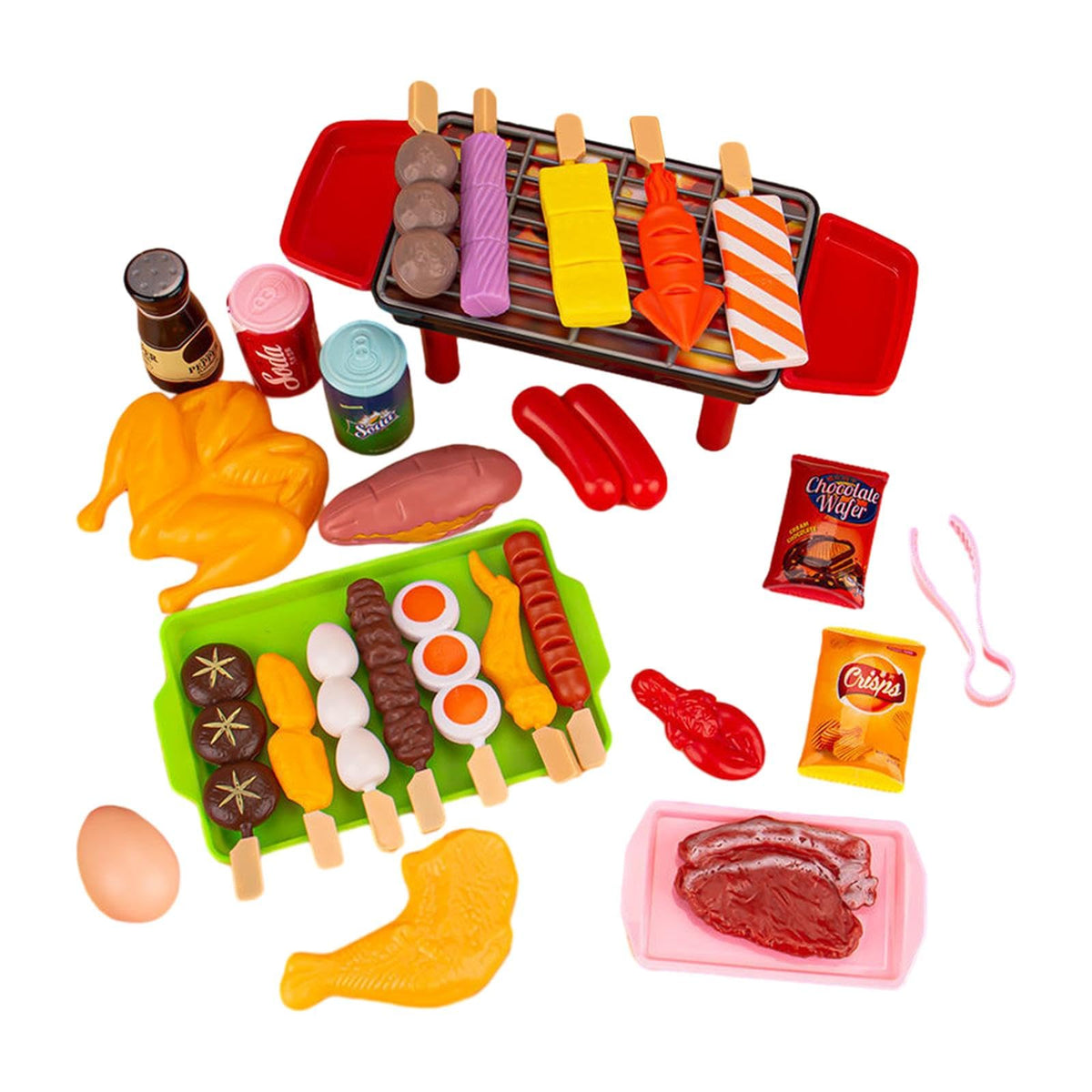 BNF Pretend Barbecue Grill Playset Toy Simulation for Kids Birthday Gift Toddlers 27pcs|Toys & Hobbies | Educational |Other Educ