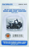 Bachmann Trains - Hook And Loop Couplers (3 Pair/Pack) - Appropriate For Most Thomas & Friends Engines And Rolling Stock - Ho Scale
