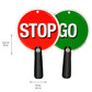 Liontouch - Stop & Go Sign, Red & Green – 8.9 X 5.5 In | Durable & Reversible Lollipop-Shaped Foam Toy Paddle For School Patrolling Kids | Ideal For Teaching Children Traffic & Street Safety