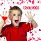 ArtCreativity Sticky Heart Strings - Set of 48 - Valentines Day Heart Sticky Toy with Smiley Face - Valentines Sticky Hands for