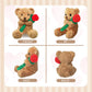 Sinmoe 10 Pack Valentines Day Stuffed Bears Bulk With Rose 7.9 Inch Cute Sweet Valentines Bear Plush Doll Valentines Stuffed Ani