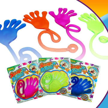 Ja-Ru Giant Glitter Sticky Hands (3 Toys Assorted) Large Stretchy Hand. Halloween Party Favors, Goodie Bag Stuffers & Classroom Prizes. Sensory Slap Toys For Kids. Piñata Stuffing. 414-4A